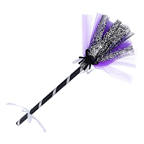 Milisten 1 peça de Halloween bruxa vassoura utilitário criativo de Halloween vassoura brinquedo bruxa volante vassoura suprimentos cosplay para festa de Halloween meninos meninas decoração de