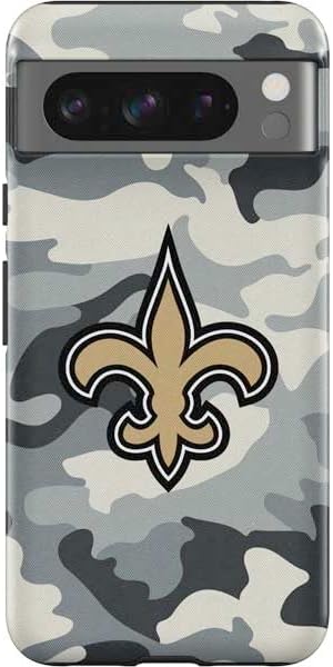 Skinit Impact Phone Case Compatible with Google Pixel 8 Pro - Officially Licensed NFL New Orleans Saints Camo Design