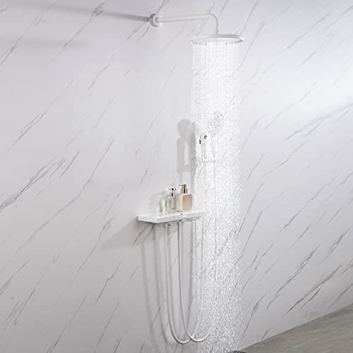 Sistema de ducha empotrado montaje en pared, juego de grifo de ducha empotrado con ducha de lluvia, accesorios empotrados de acero inoxidable y latón de alta calidad, BS Cover