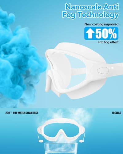 Image of Aegend New Adult Wide View Swim Goggles, Anti-Fog /UV No Leak Swimming Goggles with Ear Plugs for Men & Women
