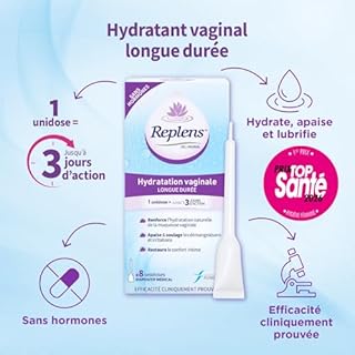 REPLENS - Gel Hydratant Vaginal pour Sécheresse Intime, Sans Parfum ni Hormones, Lot de 8 Unidoses