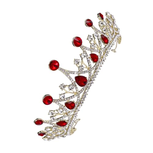 Couronne de mariée rouge légère pour éviter les douleurs de coiffure - 7