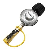 MENSI Propane Gas Grill Regulator with 1/4' Quick Connect Cylinder Tank Adapter Connect 20-50lbs Bottle