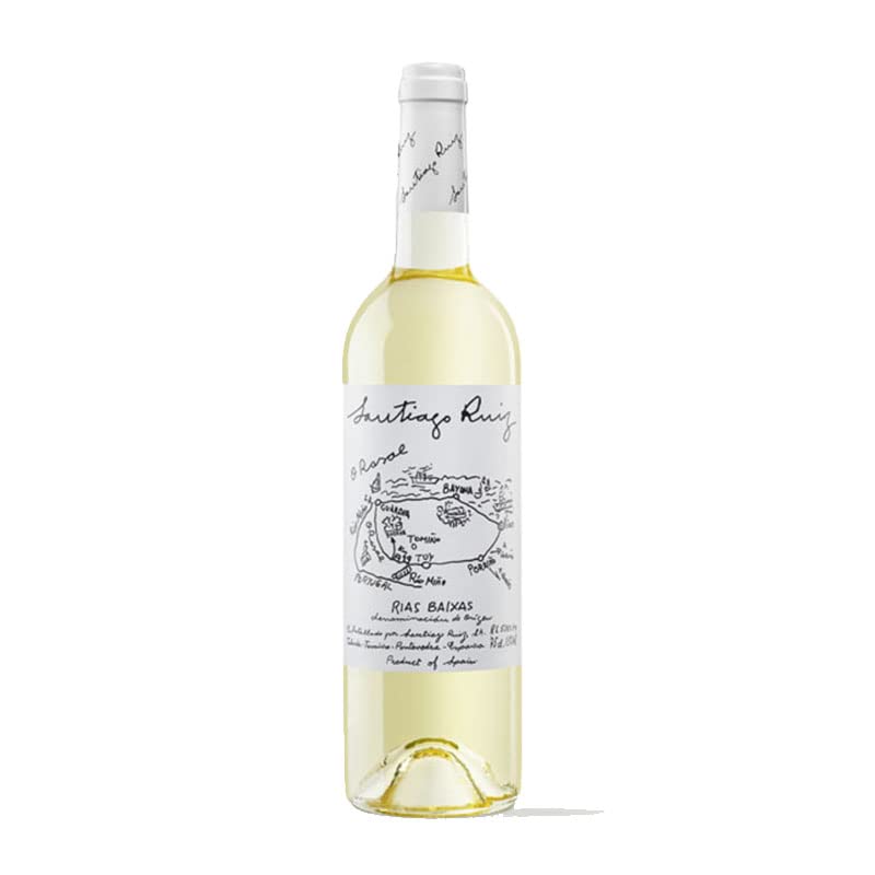 Vino Blanco Santiago Ruiz de 75 cl - D.O. Rias Baixas - Bodegas Santiago Ruiz (Pack de 1 botella)