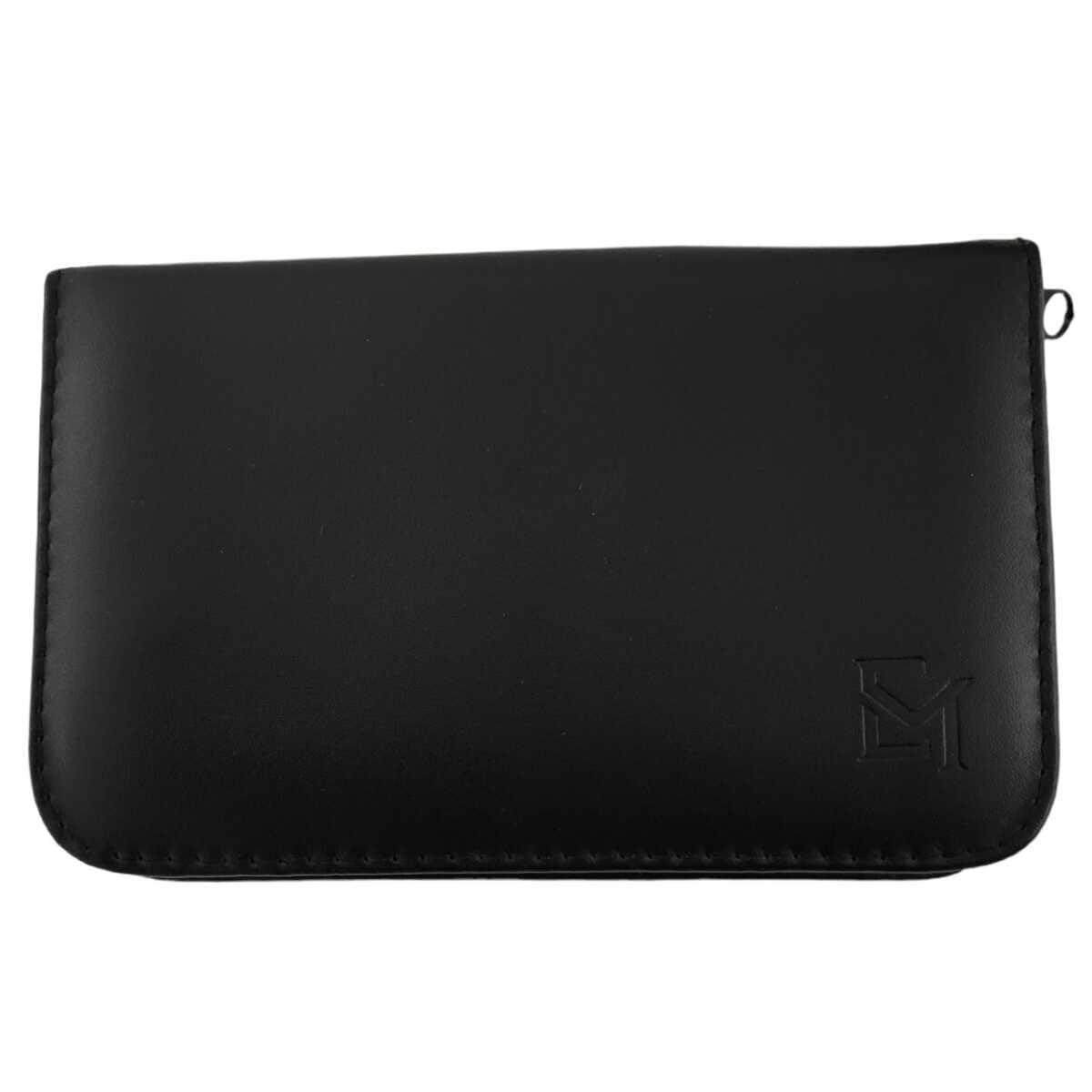 12teiliges Solingen* Maniküre Set mit Leder-Etui Nagelpflege Schwarz