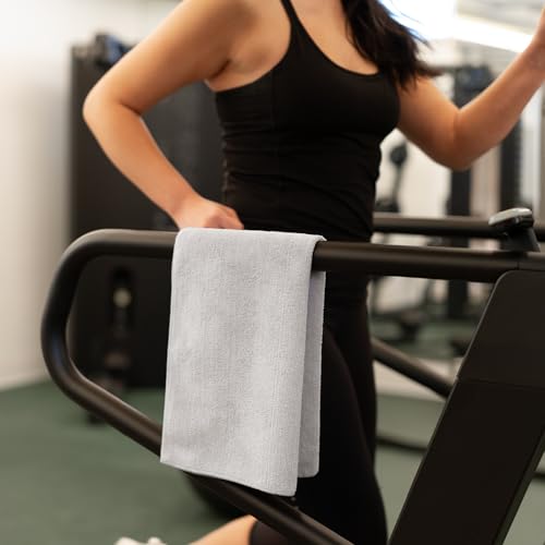 S&T INC. Microfiber Gym Towels, Yoga Towel for Home and Gym Bag, 16 Inch x 27 Inch, 6 Pack