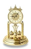 fil de suspension pour pendule 400 jours kundo PILE : 1 x pile AA - ne contient pas de piles dans la livraison | CADRAN : Cadran bicolore avec bord en relief et perlé et chiffres arabes | DIMENSIONS : 23 x 15 cm | MATÉRIAU : Socle, colonnes et couronne avec application en laiton | MOUVEMENT : Mouvement à pendule rotatif à quartz | INDICATION DE L'HEURE : Analogique