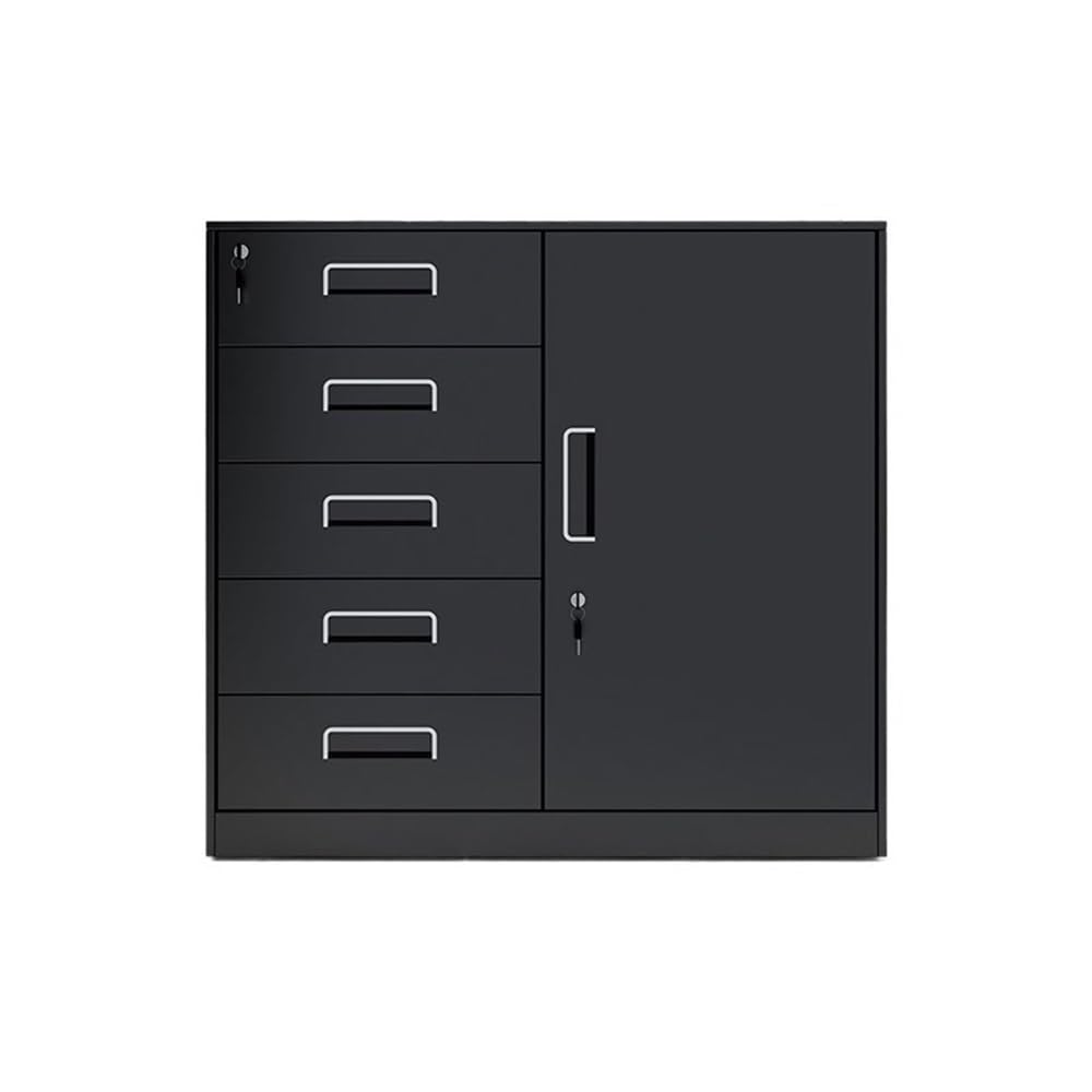 YNIYUJKL Filing Cabinet 1.2Mm File Room Data Cabinet Living Room Drawer Storage Organizer Office File Cabinet Small Cabinet With Lock File Storage Cabinets,Black