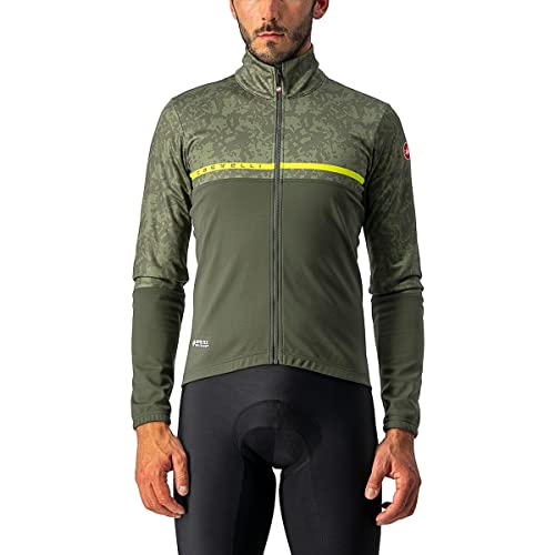 Castelli Finestre Jacket - Men's Military Green/Light Military/Chartreuse, XL