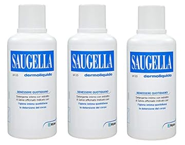 BUYFARMA PROMO PACK - 3X Saugella Dermoliquido da 500ml - Detergente Intimo pH 3.5 con Estratto di Salvia Officinalis - 1.5 Litri + OMAGGIO