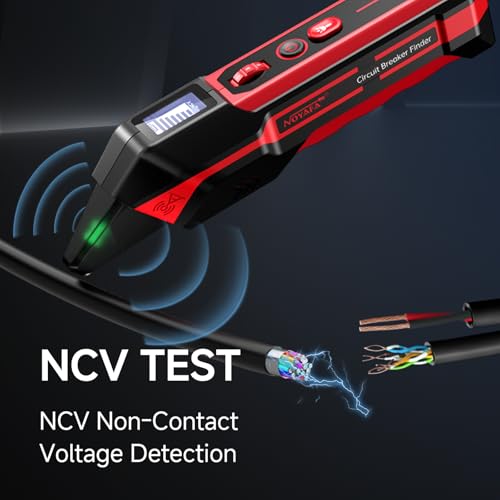 NOYAFA NF-824 Rechargeable Circuit Breaker Finder with LCD Display & GFCI Outlet Tester, 90-230V AC Circuit Breaker Finder Tool, NCV Electrical Circuit Tracer, Adjustable Sensitivity, Flashlight - Thumbnail 6