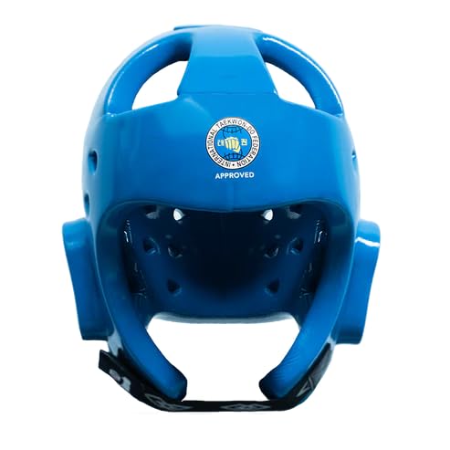 Daedo ITF Approved Taekwondo Head Guard – Red or Blue Sparring Helmet – Lightweight Foam Headgear Coated with Plastic Paint