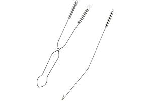 Stainless Steel Fire Pit Tongs for Outdoor Fire Pit. 36.5inch Fire Pit Wood Grabber