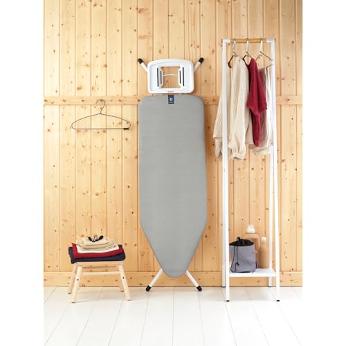 Brabantia XL Comfort Ironing Board with Solid Steam Iron Rest | Large (Size C) | Fairtrade Metalized Cover | Adjustable Height (27-38"), Easy Fold, Anti-Collapse Lock, Non-Slip Feet by Brabantia - Image 2
