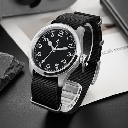 Image of TACTICAL FROG Militado ML08 Field Watch Japanese Sweep VH31 / 515 Movt with Calendar, Men's Military Watch Sapphire Crystal 10 ATM Waterproof Analog Watches for Men