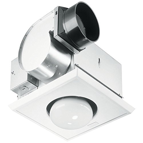 Nutone 70 CFM Heat-A-Vent Bathroom Fan with One-Bulb Lamp Heater for 4\" Duct