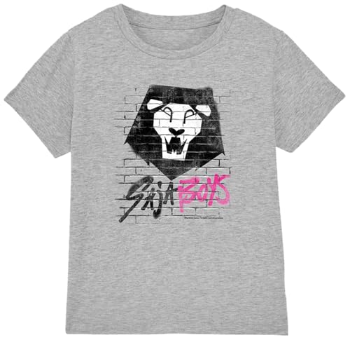 K-Pop Demon Hunters - Saja Boys Graffiti Wall Kids T Shirt, Heather Grey, 5-6