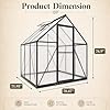 HOOYEAH 6 x 6 FT Polycarbonate Greenhouse for Outdoors, Heavy Duty Walk-in Greenhouses with Roof Air Vent, Aluminum Outdoor Green House Kit, Winter Garden House for Outside Backyard #1