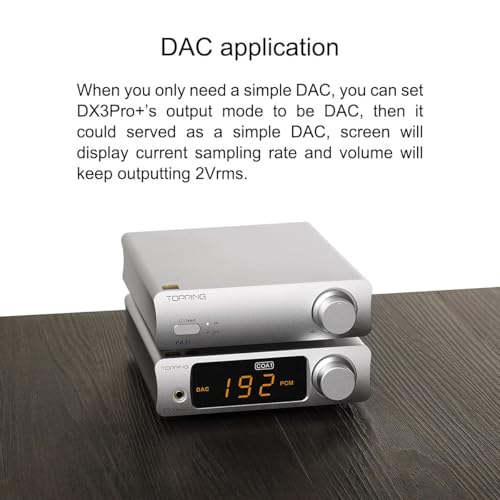Image of Topping DX3 Pro+ ES9038Q2M Bluetooth 5.0 LDAC Audio Decoder DSD512 DAC AMP NFCA Headphone Amplifier Pre Amplifier (Black)