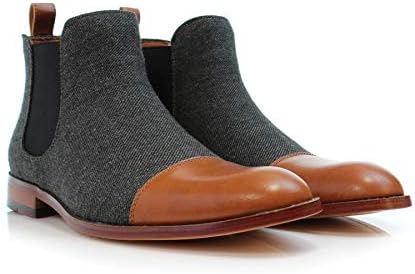 Polar Fox FORBES MPX806062 Grey Woolen and Leather Elastic Slip-on Fashion Chelsea Boots, 8.5, Brown 998 | Image 7