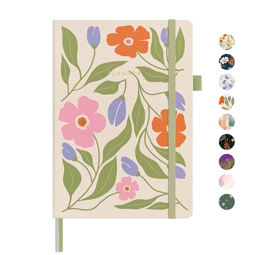 And Per Se Undated Academic Planner Weekly & Monthly Planner with Goal & Habit Tracker A5 Hardcover Botanical Floral