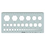 ドラパス テンプレート E109 六角記号定規 31109