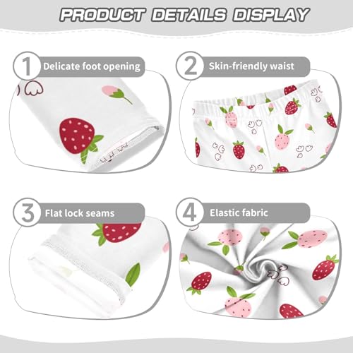 Summer Fruits Girls Leggings,Workout Leggings for Girls Toddler Athletic Legging Size for 3-10T3