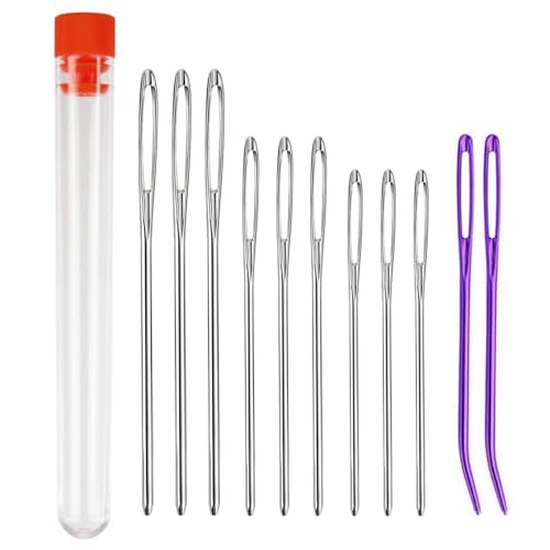 YYTOL - Large Eye Blunt Needles, Darning Yarn Tapestry Needle for Knitting Big Eye Blunt Yarn Sewing Wool Needles for Hand Sewing Crochet 11 Pcs