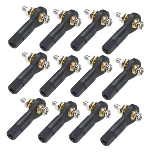 uxcell M3xL29mm Ball Rods End Head Ball Joint Buckle Steering Connecting Tie for RC Model with Screw and Nut 20Pcs