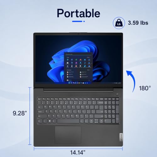Image of Lenovo Laptop Computer, 15.6 inch FHD, AMD Ryzen 3 7320U, 16GB DDR5, 256GB SSD