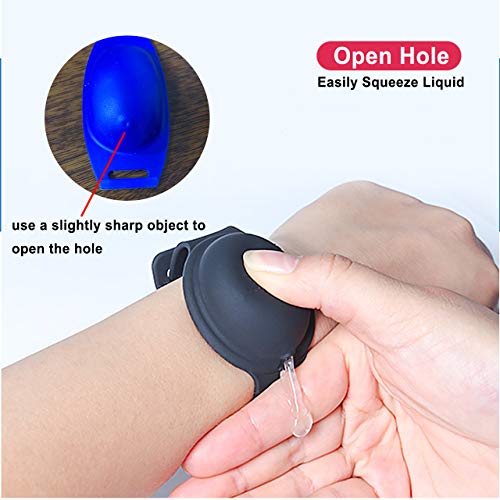 image for NARS 3Pcs Wristband Hand Dispenser with Beak Bottle, Portable Bracelet