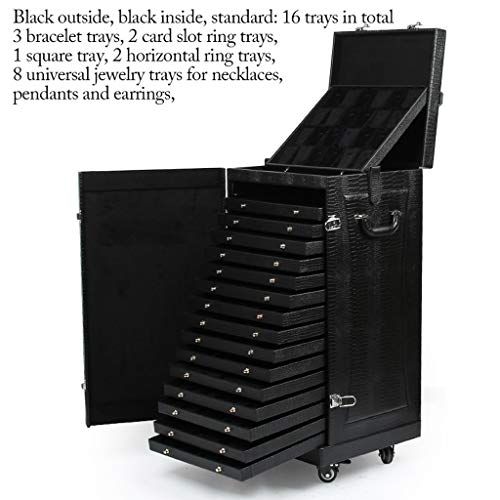 Jewelry Box Organizer Black Jewelry Box Super Large Jewelry Storage Box With Password Ring,Earring,Bracelet Removable Tray Jewelry Display Storage Case Jewelry Organizer Jewelry Boxes ( Color : Large #TOP2