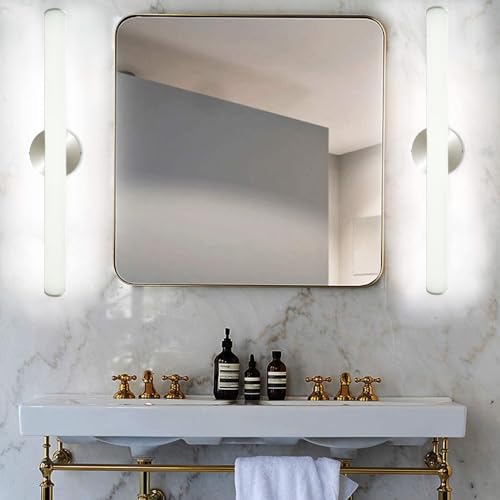 Image of OOWOLF LED Bathroom Vanity Light, 16W 24inch Bathroom Lights Fixture,1600LM Led Vanity Lights Bar, 4000K Natural White Bath Wall Lighting Fixture Sconce Indoor, Vanity Light Fixtures Over Mirror