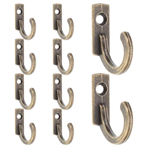 10-Pack-Coat-Hanger-Hooks-Single-Prong-Zinc-Alloy-Robe-Hooks-Heavy-Duty-Robe-Hanger-Rustproof-Wall-Hooks-Indoor-Outdoor-Home-Garden-Country-Farmhouse-Garage 10 Pack Coat Hanger Hooks Single Prong Zinc Alloy Robe Hooks Heavy Duty Robe Hanger Rustproof Wall Hooks Indoor Outdoor Home Garden Country Farmhouse Garage