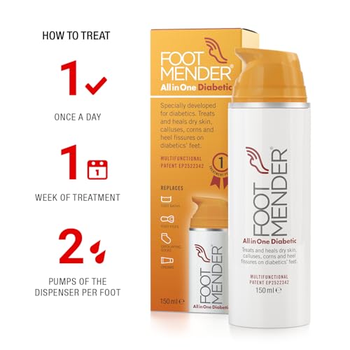 Footmender All in One Diabetic | Medically Proven, An Effictive Foot Cream | Treat and Heal Your Dry Feet, Hard Skin, Corns and Cracked Heels | Significant Effect After First Treatment | 150 ml - Image 5