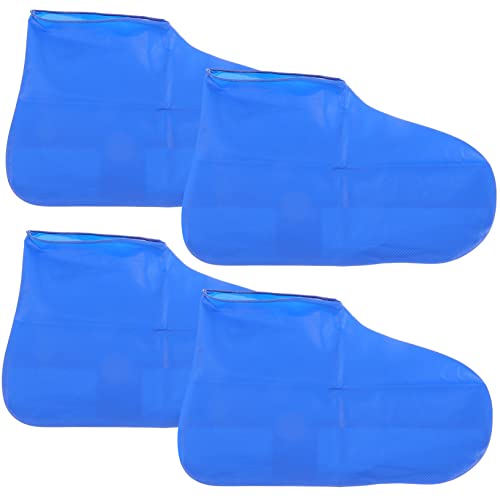 Cubrezapatos prácticos 2 pares antideslizantes reutilizables impermeables para uso al aire libre miniatura 7