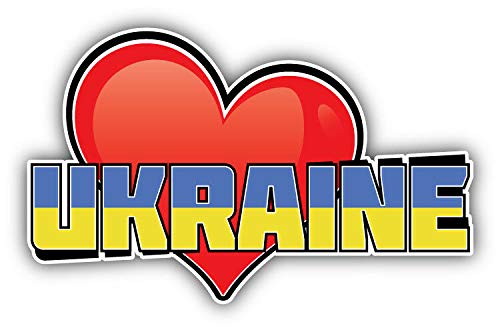 KW Vinyl Magnet Ukraine Art Heart Flag Travel Slogan Truck Car Magnet Bumper Sticker Magnetic 5