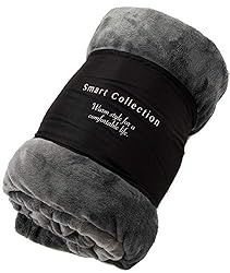 【Amazon.co.jp 限定】アイリスプラザ 毛布 シングル 吸湿発熱・フランネル素材 丸洗いOK 高密度 ふんわり軽量 ブランケット 140×200cm グレー FRMF-S