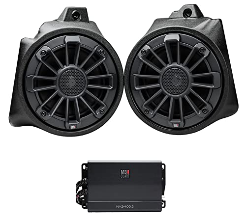 Audiosavings Bundle: MB Quart MBQT-POD-1 (2) Speakers+Pods+Amplifier for 2019+ Honda Talon (3 Items)