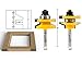 YONICO Router Bits Set Rail and Stile 2 Bit Ogee 1/4-Inch Shank 12243q