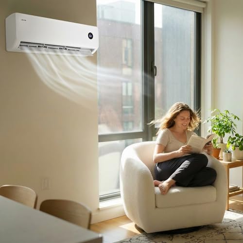 Image of VEVOR Mini Split Air Conditioner, 18,000 BTU AC / 18,400 BTU Heat, 230V 19 SEER2 High Efficiency Energy Saving, Quiet Inverter System for 1250 Sq.Ft Coverage Area, Easy to Maintain, for Home, Office