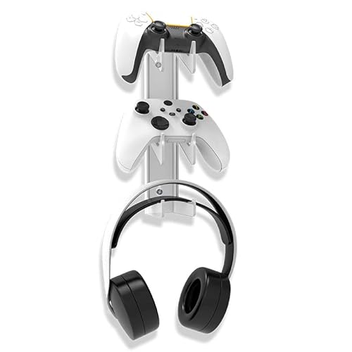 Tonguk Headset-Halter für PS5 Headset-Haken Aufhänger Wandhalterung Game Handle Controller Universal Storage Shelf Holder Zubehör Wandhalterung Für PS5 Xbox Switch Pro Cover
