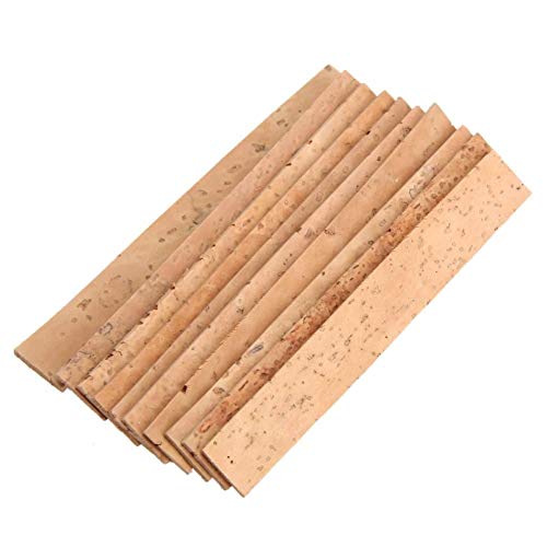 wuyee 10pcs Naturel Cork Clarinette SIB Joint Neck Feuille de liège Clarinette Pièces Cover