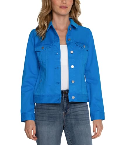 Image of Liverpool Classic Denim Jacket in Stretch Slub Twill