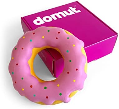 Donut Dog Toys - Dog Toys for Aggressive Chewers - Durable Dog Chew Toy - Rubber Dog Toys for Medium, Large Dogs - Tough Dog Toys - Heavy Duty Dog Toy - Dog Birthday Gift (1 x Pink)