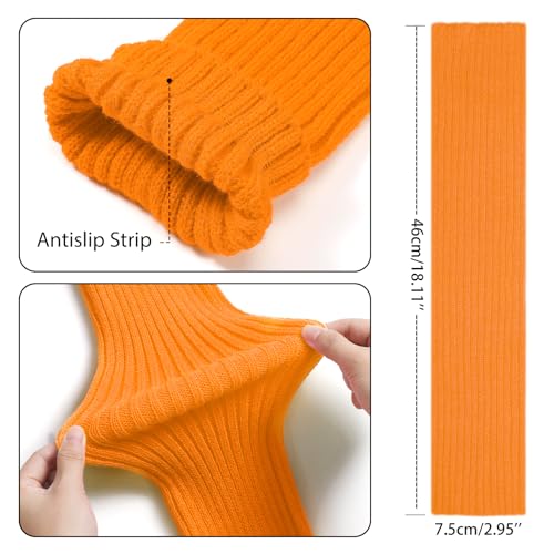 Image of Pleneal Leg Warmers for Women 80s Y2k, Ribbed Knit Long Socks LegWarmer