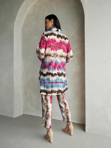 Leriya Fashion Women Rayon Western Summer Co-Ord Set (Lf-Kp-W1744&Tr827-3Xl Pink)