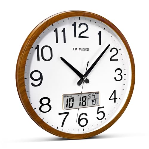 Reloj de Pared TIMESS Clásico de Madera 13 Pulgadas Silencioso miniatura 4