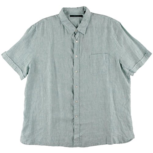 Perry Ellis Men's Short-Sleeve Linen Shirt