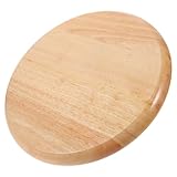 Gadpiparty Asiento Redondo de Taburete de Madera Maciza de Caucho Superficie Lisa y Resistente para Comedor Recambio Duradero y Fácil Limpieza con Borde Biselado